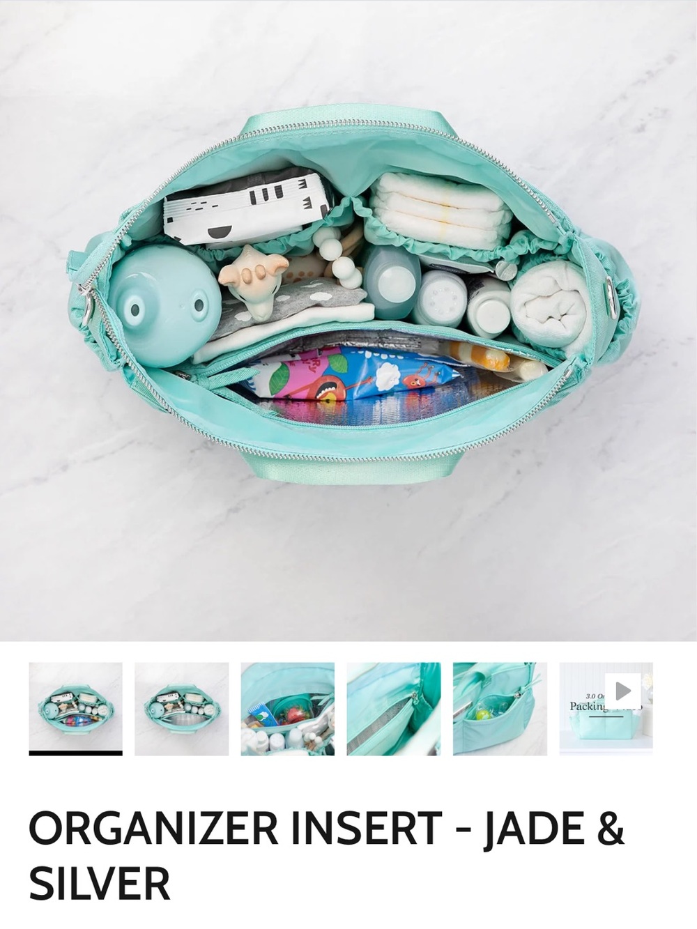 Compact Jade Organizer Insert - Kids Travel Storage